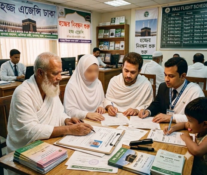 Family Hajj registration documents